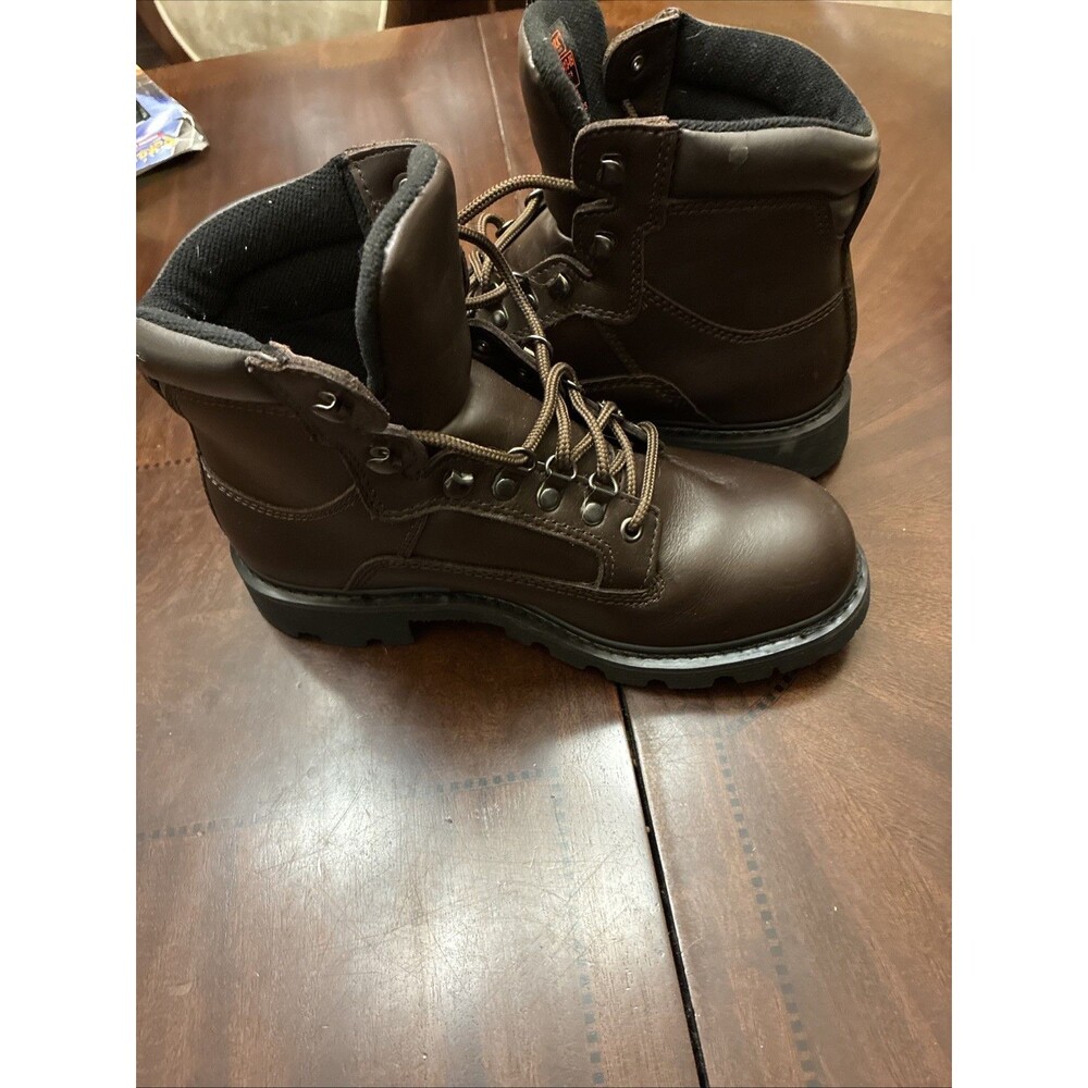 Worx By Red Wing Shoes ASTM F2413-05 Steel Toe Brown Leather sise 8M - Picture 8 of 10